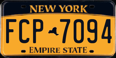 NY license plate FCP7094