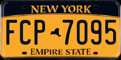 NY license plate FCP7095