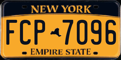 NY license plate FCP7096