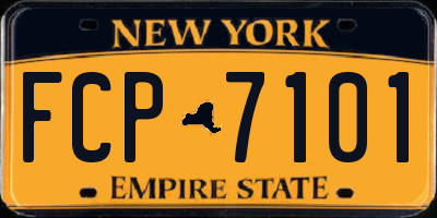 NY license plate FCP7101