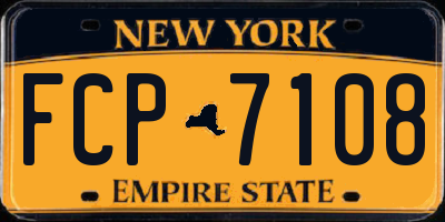 NY license plate FCP7108