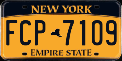 NY license plate FCP7109