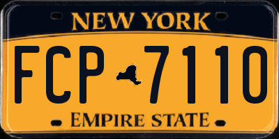 NY license plate FCP7110