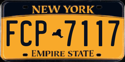 NY license plate FCP7117