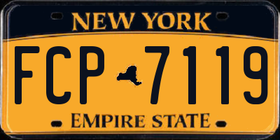 NY license plate FCP7119