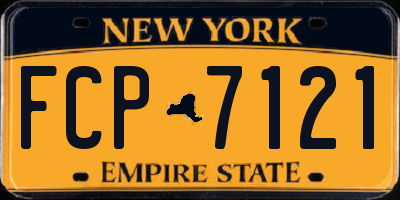 NY license plate FCP7121