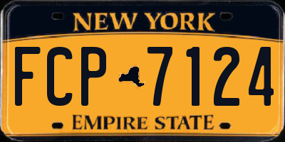 NY license plate FCP7124