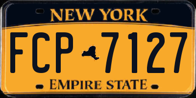 NY license plate FCP7127