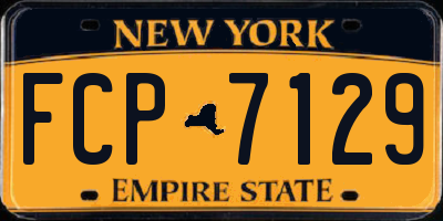 NY license plate FCP7129