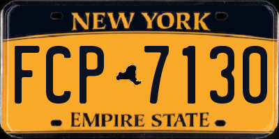 NY license plate FCP7130