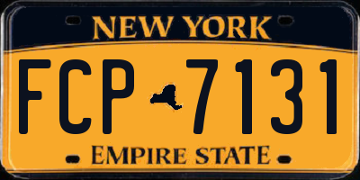 NY license plate FCP7131