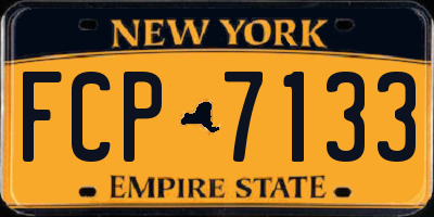 NY license plate FCP7133