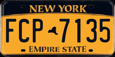 NY license plate FCP7135