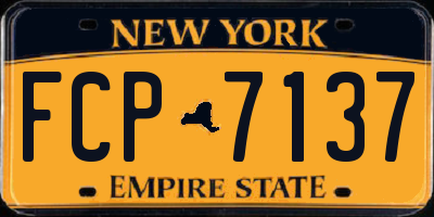NY license plate FCP7137