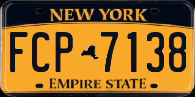 NY license plate FCP7138