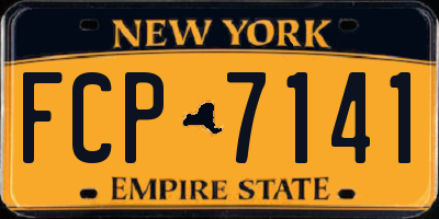NY license plate FCP7141