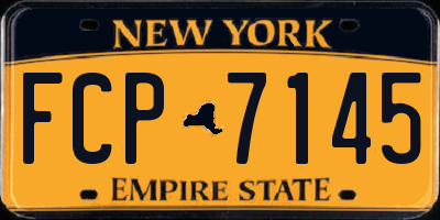 NY license plate FCP7145
