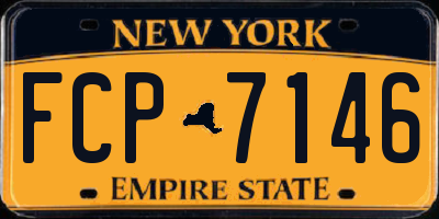 NY license plate FCP7146