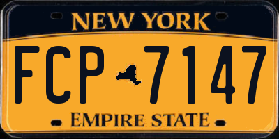 NY license plate FCP7147