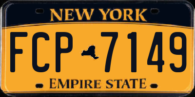 NY license plate FCP7149