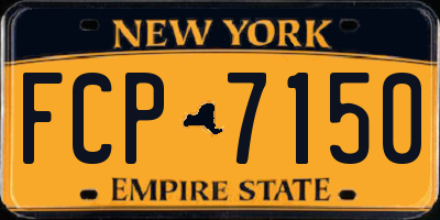 NY license plate FCP7150