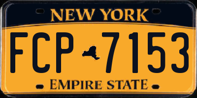 NY license plate FCP7153