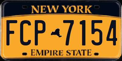 NY license plate FCP7154