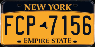 NY license plate FCP7156