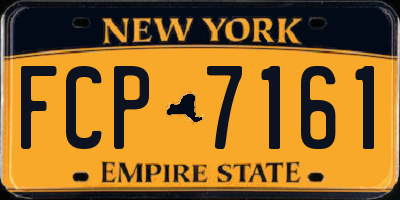 NY license plate FCP7161