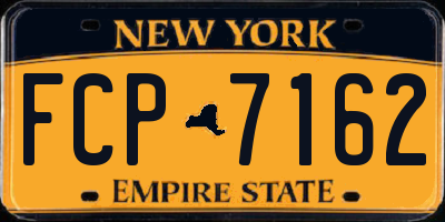 NY license plate FCP7162
