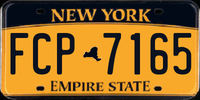 NY license plate FCP7165