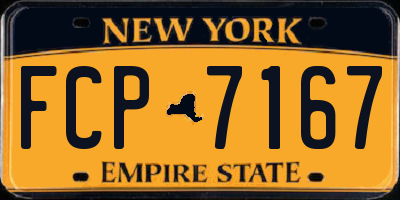 NY license plate FCP7167