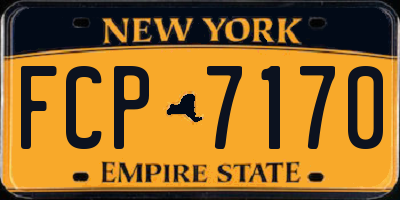 NY license plate FCP7170