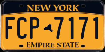 NY license plate FCP7171