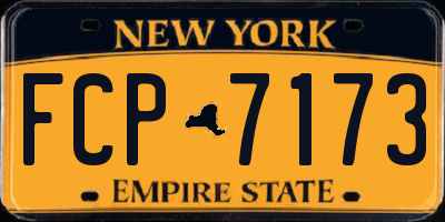 NY license plate FCP7173