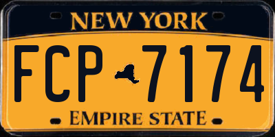 NY license plate FCP7174