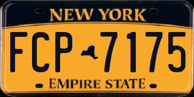 NY license plate FCP7175