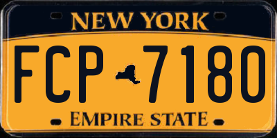NY license plate FCP7180