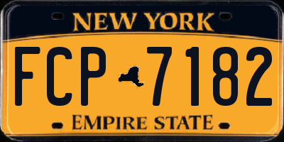 NY license plate FCP7182