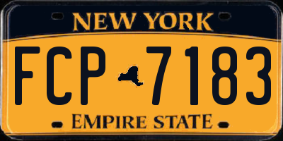 NY license plate FCP7183