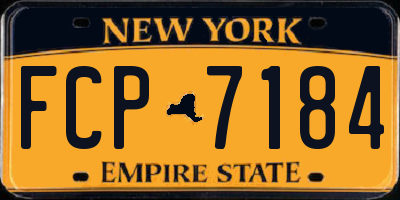 NY license plate FCP7184