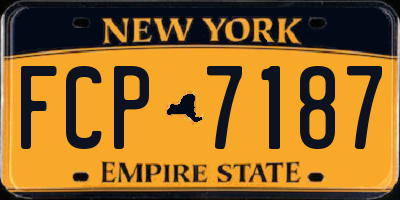 NY license plate FCP7187
