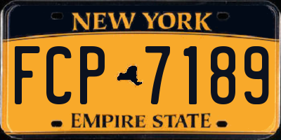 NY license plate FCP7189