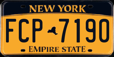 NY license plate FCP7190