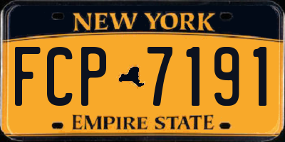 NY license plate FCP7191