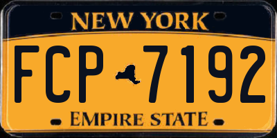 NY license plate FCP7192
