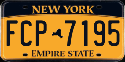 NY license plate FCP7195