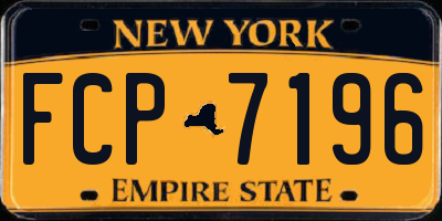 NY license plate FCP7196
