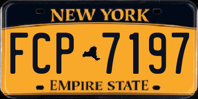 NY license plate FCP7197