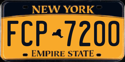 NY license plate FCP7200